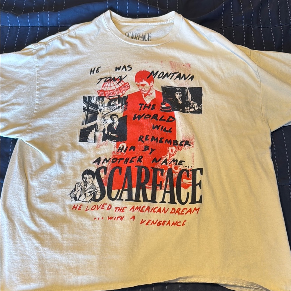 Cream Graphic Scarface Tee XXL